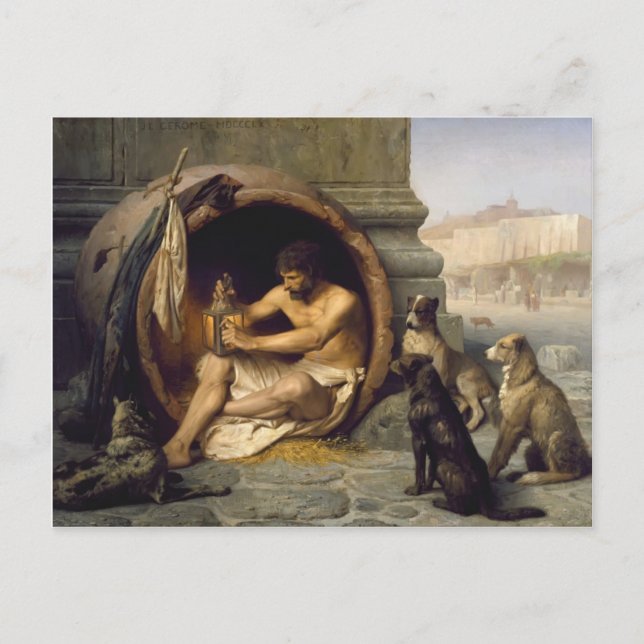 Jean-Leon Gerome- Diogenes Postcard (Front)