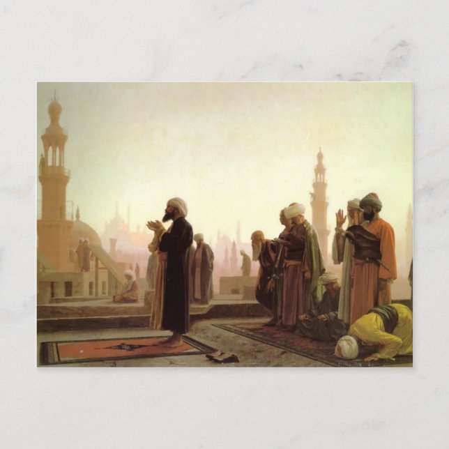 Jean-Leon Gerome- Prayer in Cairo Postcard (Front)