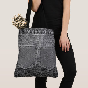 Jean Look 'Black & White' Carry-all Tote Bag