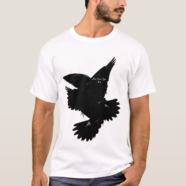 Jean Marie Moyer black bird t-shirt (Front)
