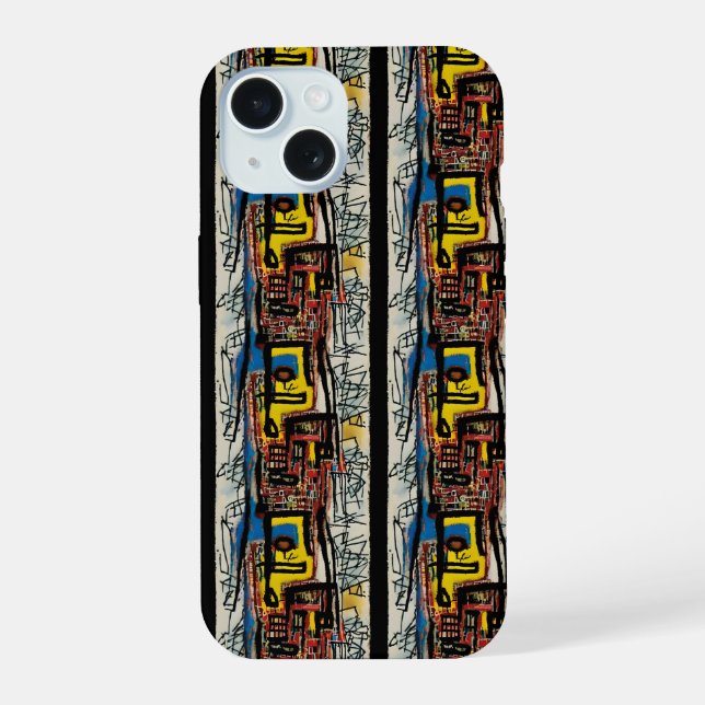 Jean-Michel Basquiat Inspired 2 iPhone 15 Case (Back)