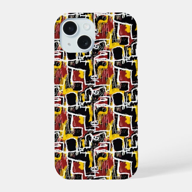Jean-Michel Basquiat Inspired 4 iPhone 15 Case (Back)