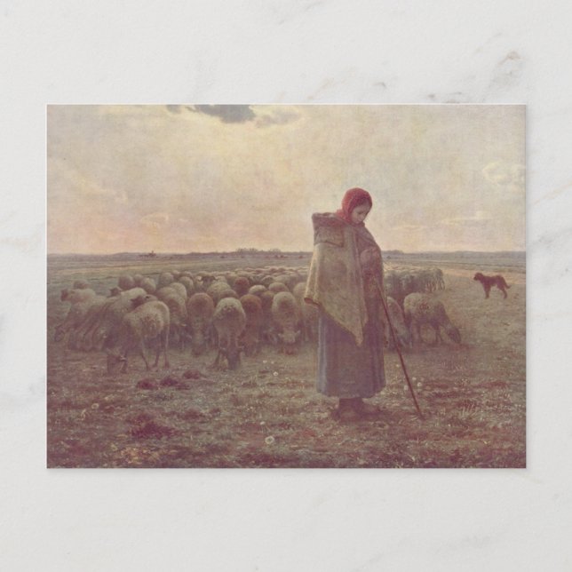 Jean Millet Painting Postcard (Front)