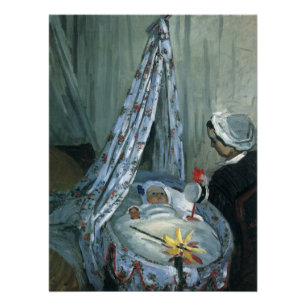 Jean Monet in His Cradle by Claude Monet Poster