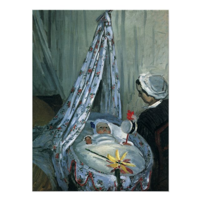 Jean Monet in His Cradle by Claude Monet Poster (Front)