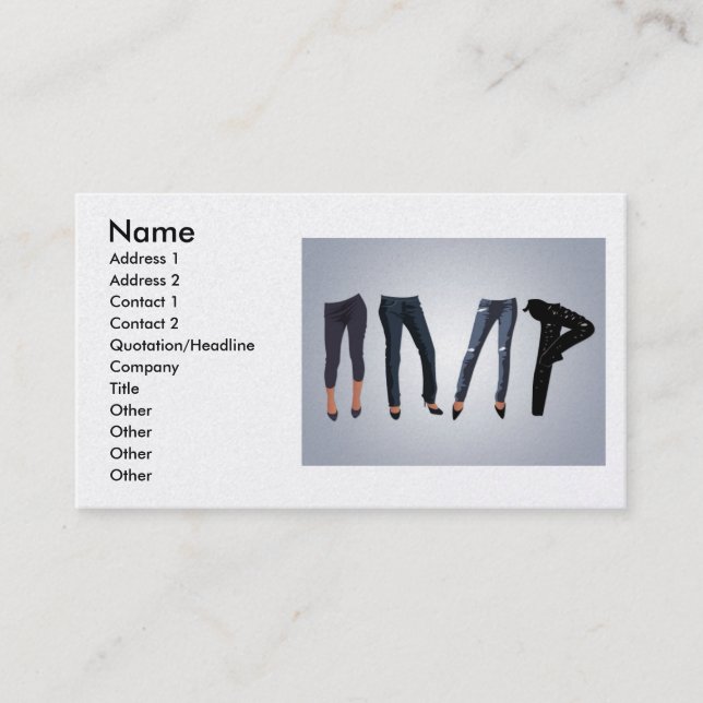jean-pants-vector-10031601-large, Name, Address... Business Card (Front)