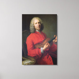 Jean-Philippe Rameau  with a Violin Canvas Print