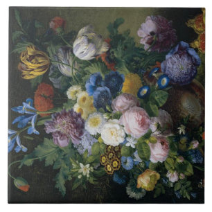 Jean-Pierre-Xavier Bidauld Still Life With Tulips Tile