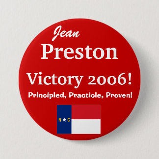 Jean Preston for N.C. Senate 3 Inch Round Button