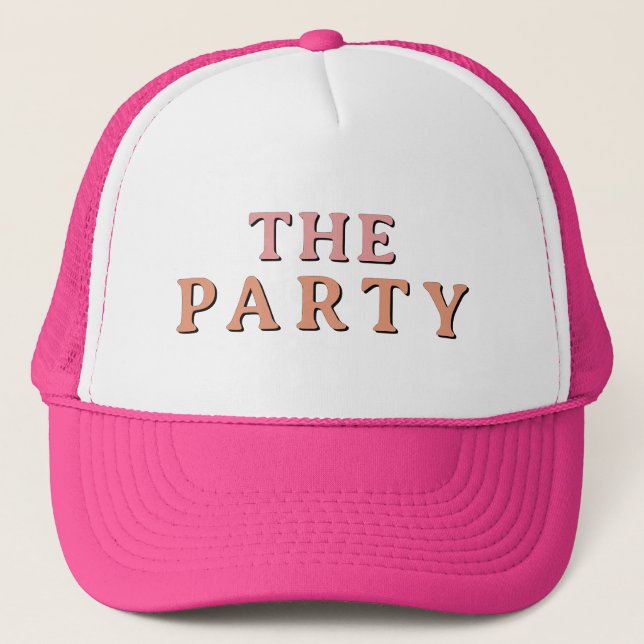 JEAN Retro 70's Themed The Party Bachelorette Truc Trucker Hat (Front)