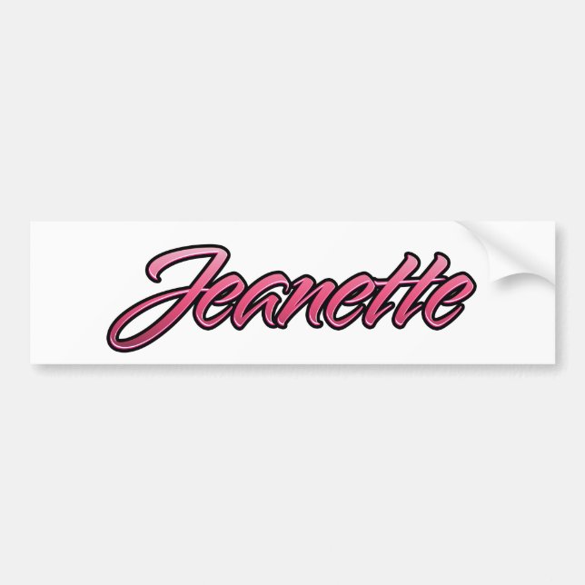 Jeanette faded pink Aufkleber Sticker (Front)