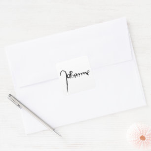 Jeanne d'Arc Saint Joan Heilige Johanna Signature Square Sticker