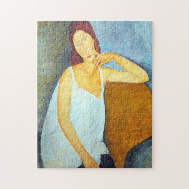 Jeanne Hebuterne By Amedeo Modigliani Jigsaw Puzzle (Vertical)