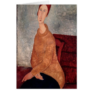 Jeanne Hebuterne in a Yellow Jumper, 1918-19