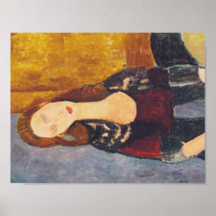 Jeanne Hebuterne portrait by Amedeo Modigliani Poster