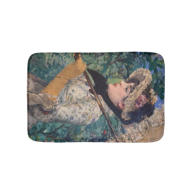 Jeanne (Spring)  By Édouard Manet Bath Mat (Front)