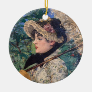 Jeanne (Spring)  By Édouard Manet Ceramic Ornament