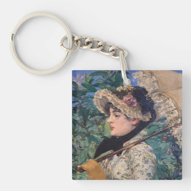 Jeanne (Spring)  By Édouard Manet Keychain (Front)