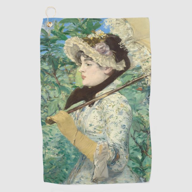 Jeanne (Spring) Edouard Manet   Golf Towel (Front)