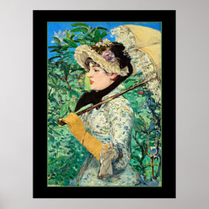 Jeanne Spring, famous Edouard Manet painting Poster