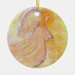 Jeanne's Angel Ceramic Ornament