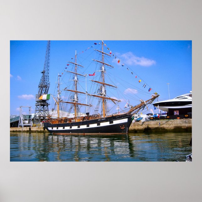 "Jeannie Johnston" Tall ship, figurehead Poster (Front)