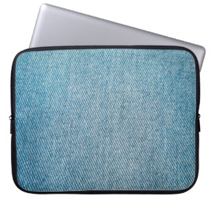 Jeans background. Perspective and closeup view to  Laptop Sleeve