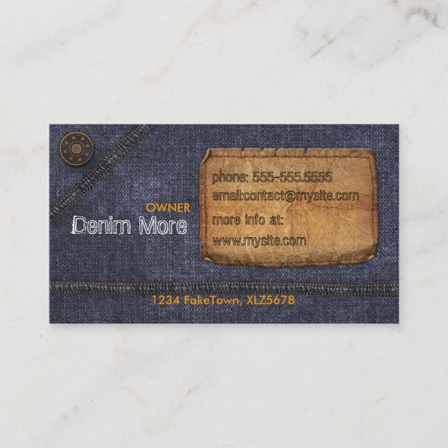 Jeans Business Card (Front)
