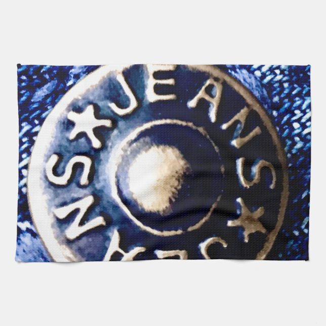 Jean's button kitchen towel (Horizontal)