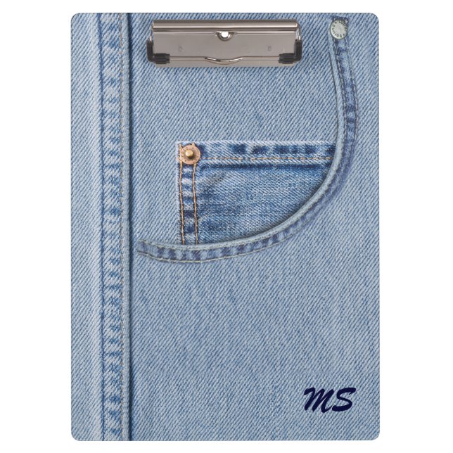 Jeans Clipboard with (or without) Monogram (Front)