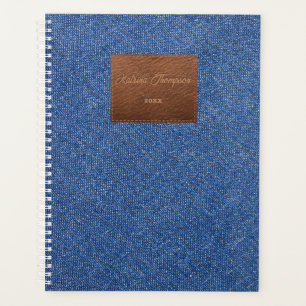 Jeans de denim bleu foncé moderne texture Patch en