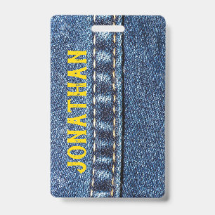 Jeans Luggage Tag / Badge