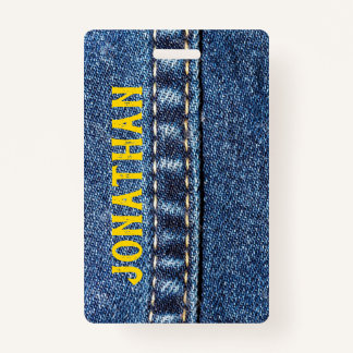 Jeans Luggage Tag / Badge