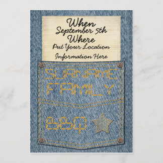 Jeans Pocket BBQ Invitations