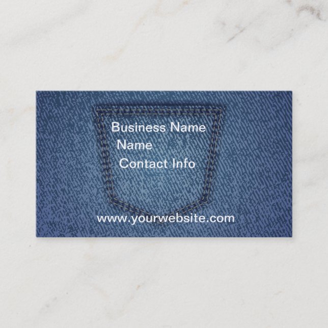 Jeans Pocket Fashion Business Card (Front)
