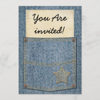 Jeans Pocket Party Invitations