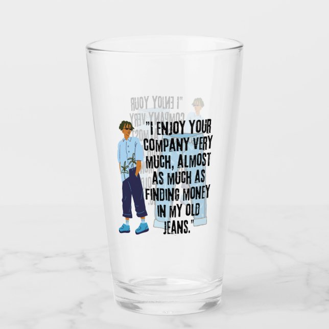 JEANS QUOTE GLASS (Front)