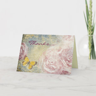 JEANS ROSES & BUTTERFLIES Thanks You Card