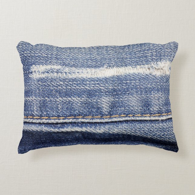 Jeans texture background. accent pillow (Front)