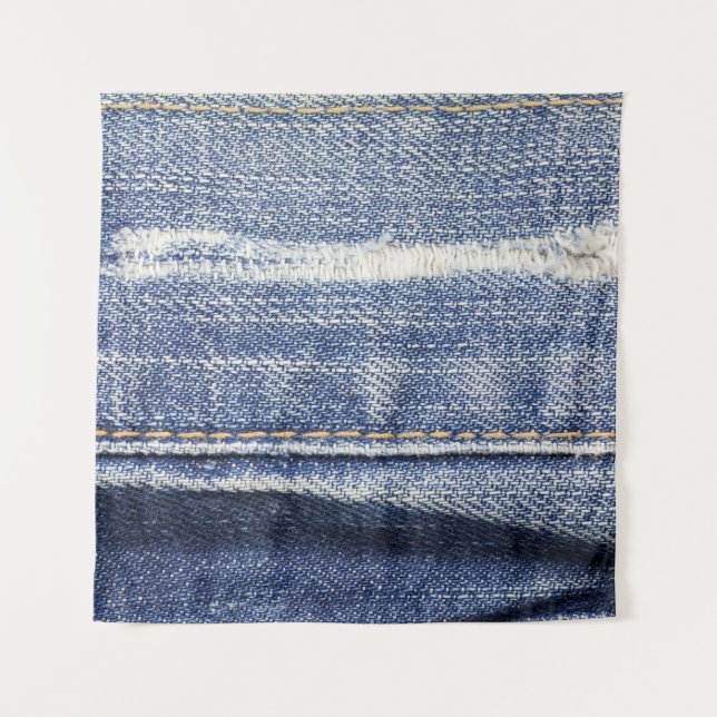 Jeans texture background. tapestry (Front)