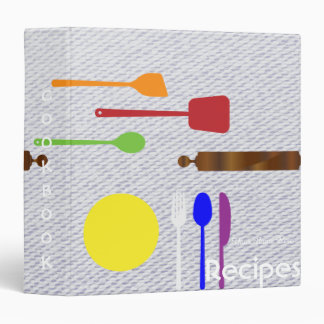 Jeans texture utensils recipe binder book