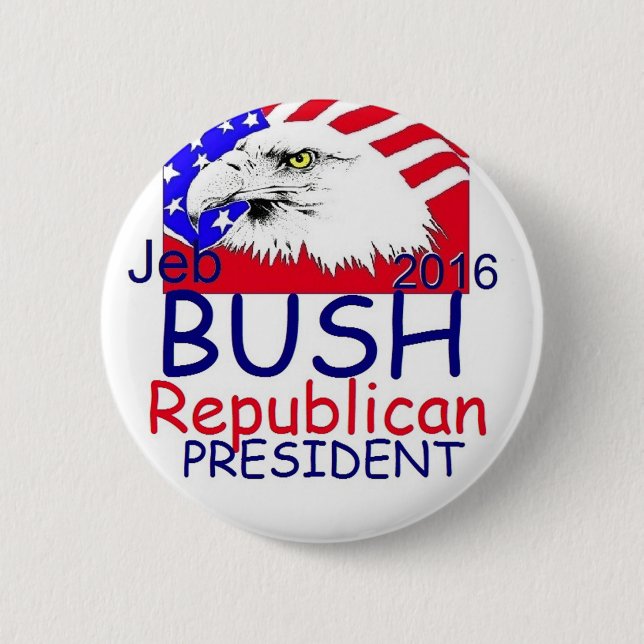 Jeb BUSH 2016 2 Inch Round Button (Front)