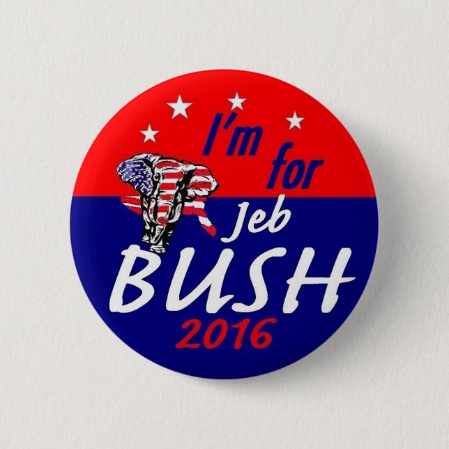 Jeb BUSH 2016 2 Inch Round Button (Front)