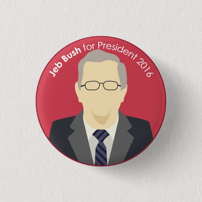 Jeb Bush 2016 for President Support Button (Front)