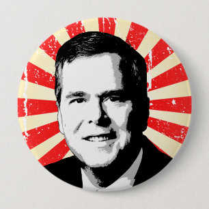 Jeb Bush Portrait 4 Inch Round Button