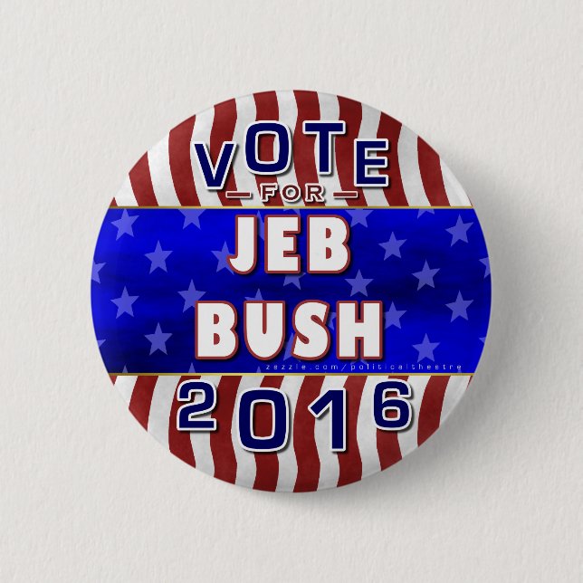 Jeb Bush President 2016 Election Republican 2 Inch Round Button (Front)