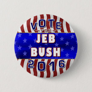 Jeb Bush President 2016 Election Republican 2 Inch Round Button