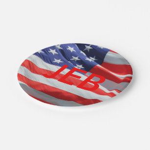 Jeb Running for President American Flag Plate