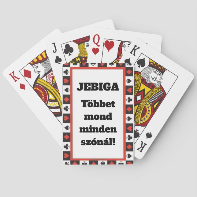 JEBIGA Többet mond minden szónál! kártyapakli Playing Cards (Back)