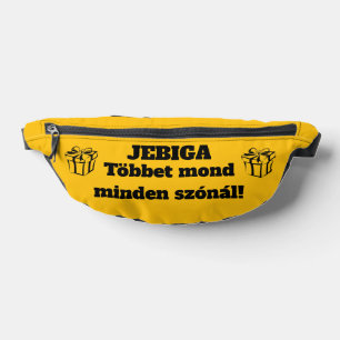 JEBIGA Többet mond minden szónál! sárga oldaltáska Fanny Pack